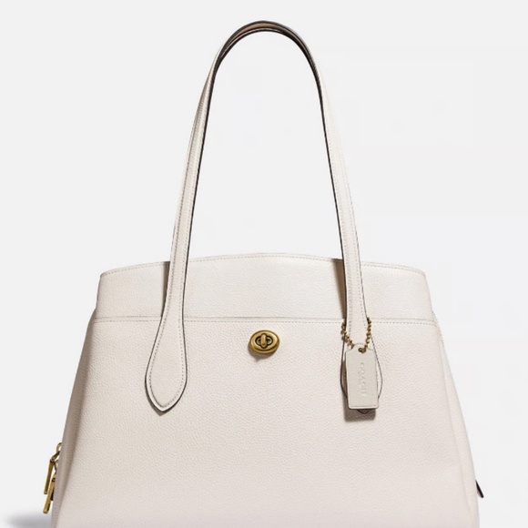 Coach Handbags - COACH Lora Pebble Leather Carryall Bag (Duster Included)